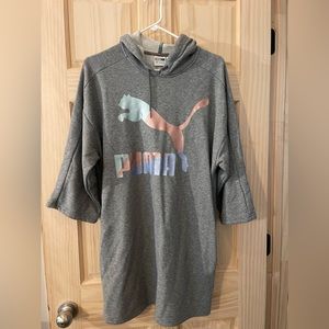 Puma Oversized Hooded Dress 1/4 Sleeves - Medium